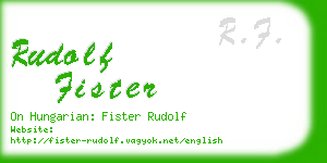 rudolf fister business card